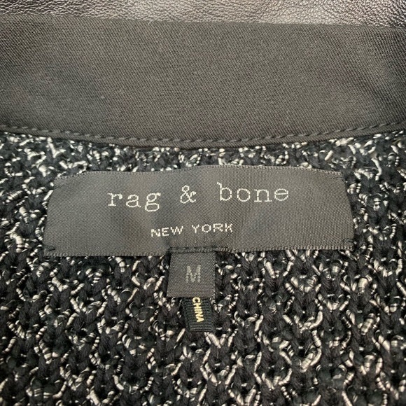 Rag & Bone Knit Leather Trim Jacket - Picture 5 of 5